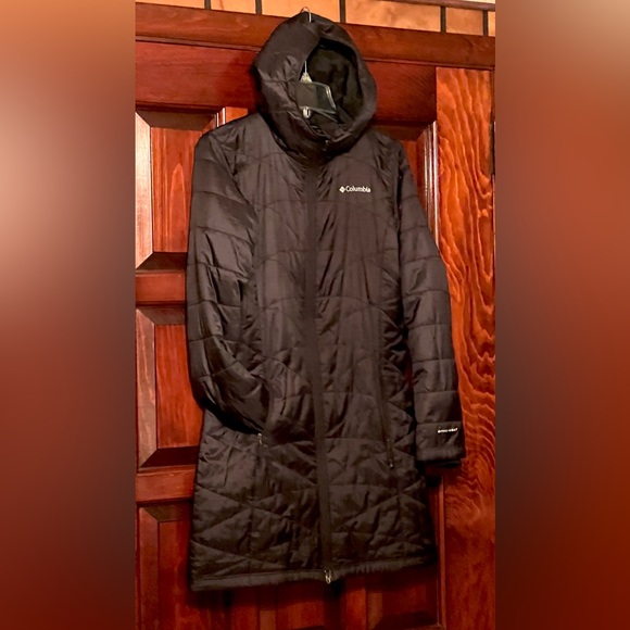 NWOT COLUMBIA black long women's jacket coat with hood size S - Picture 9 of 15